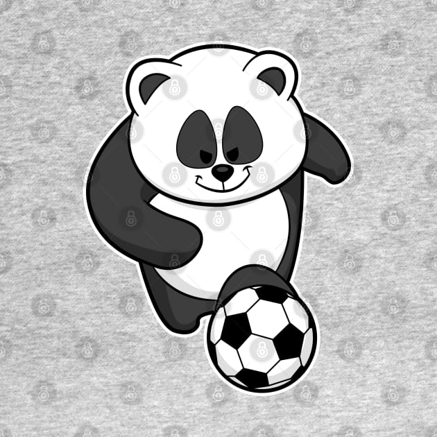 Panda as Soccer player at Soccer by Markus Schnabel